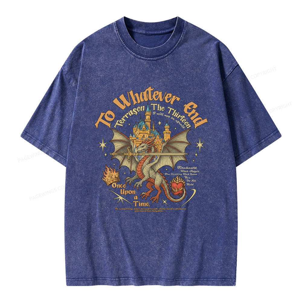 Pagewings To Whatever End Unisex Washed T-shirt
