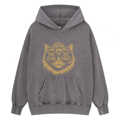 Pagewings This Is An Outrage Unisex Washed Hoodie