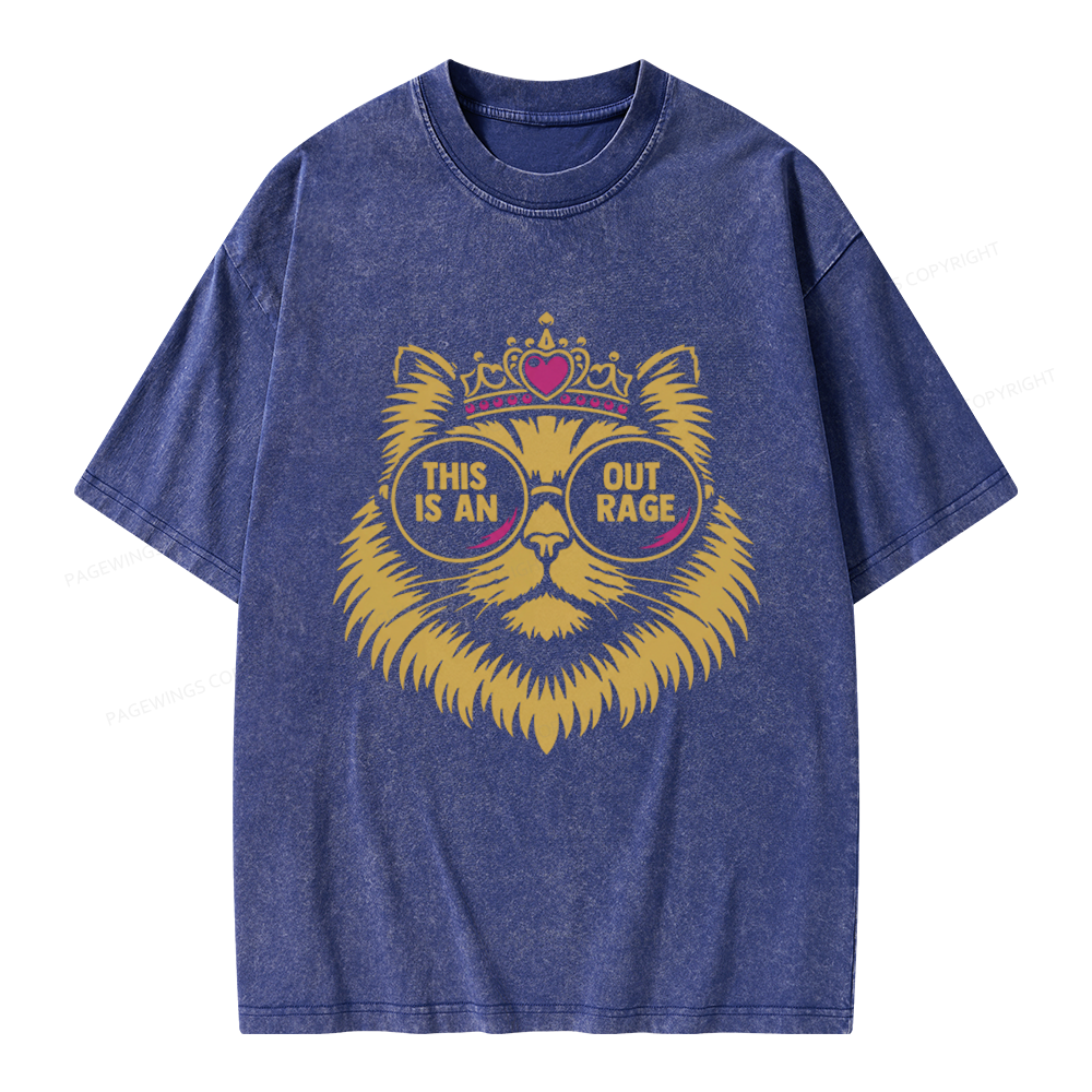 Pagewings This Is An Outrage Unisex Washed T-shirt