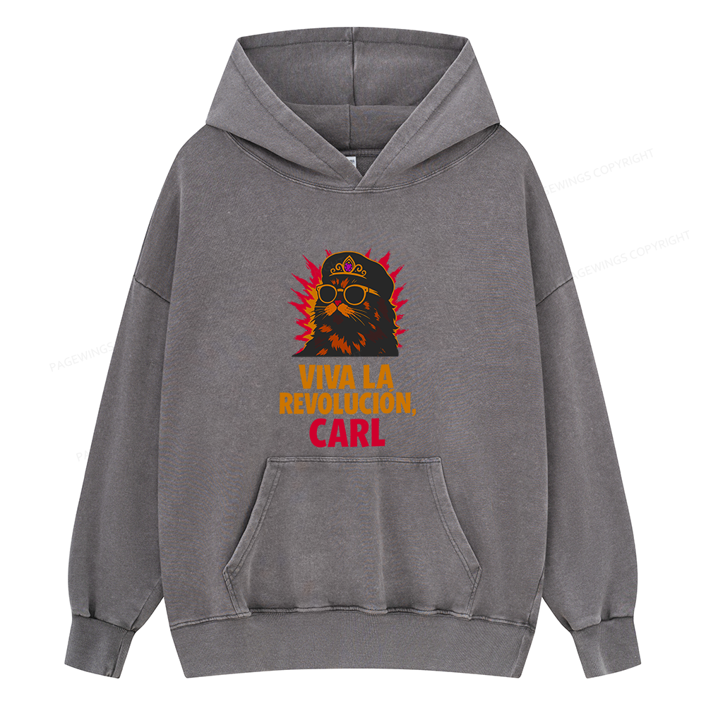 Pagewings Viva La Revolucion Unisex Washed Hoodie