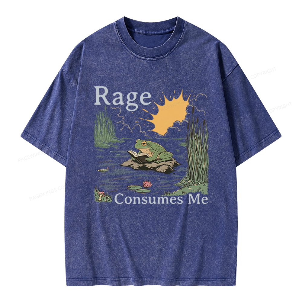Pagewings Rage Consumes Me Unisex Washed T-shirt