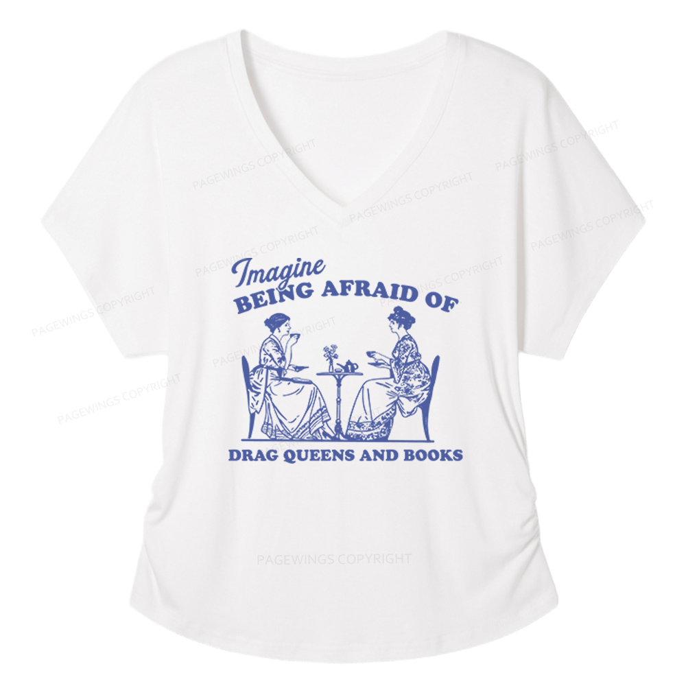 Pagewings Drag Queens Soft Women's Modal V-neck T-shirt