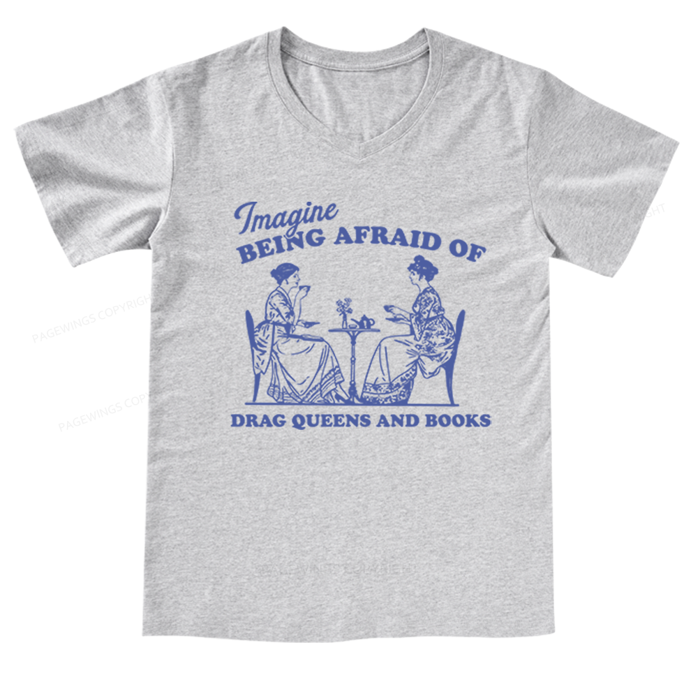 Pagewings Drag Queens V-neck T-shirt