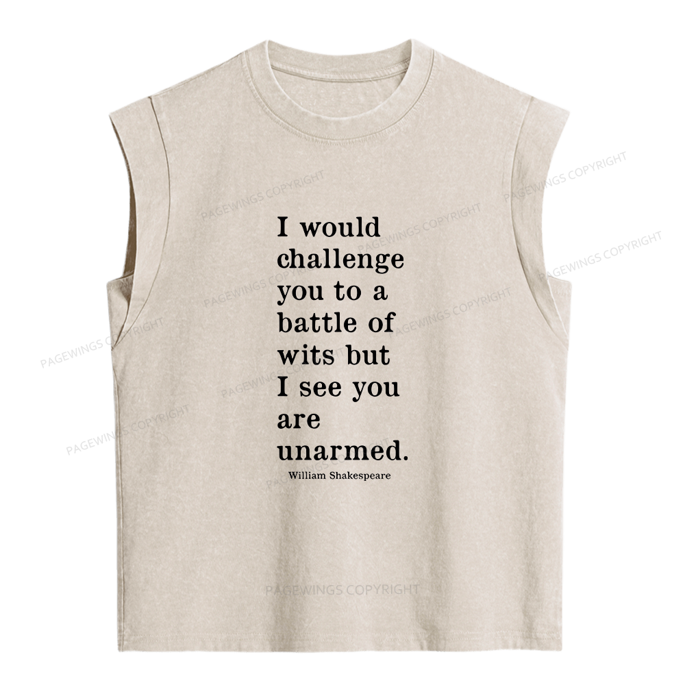 Pagewings Shakespeare Quote Women's Washed Tank Top