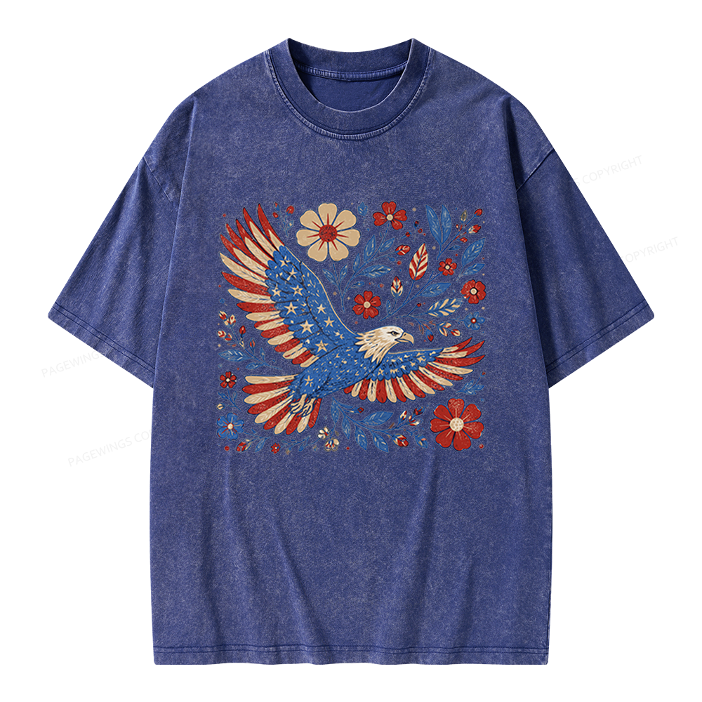 Pagewings Freedom Unisex Washed T-shirt