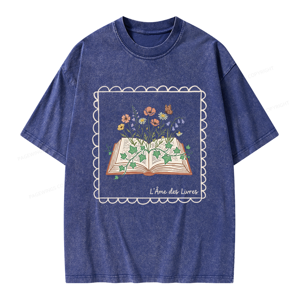 Pagewings The Soul of Books Unisex Washed T-shirt