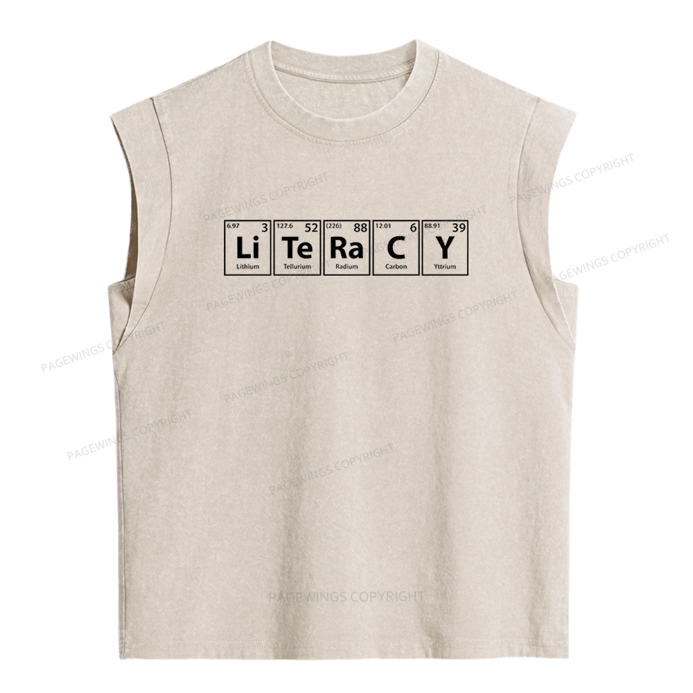 Pagewings Literacy Women's Washed Tank Top