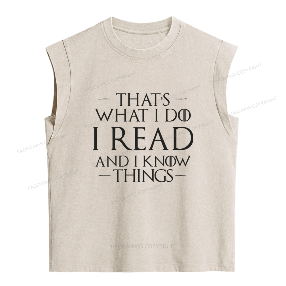 Pagewings That's What I Do Women's Washed Tank Top