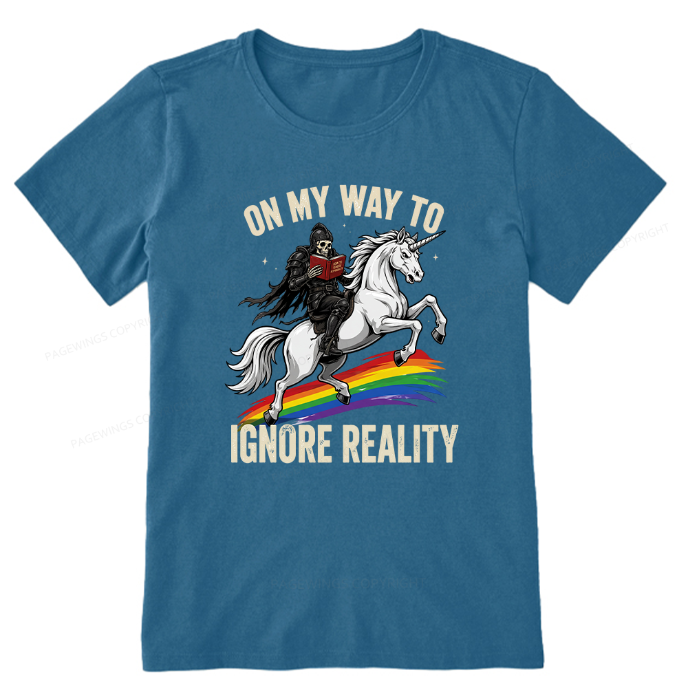 Pagewings On My Way To Ignore Reality Unisex Classic T-shirt