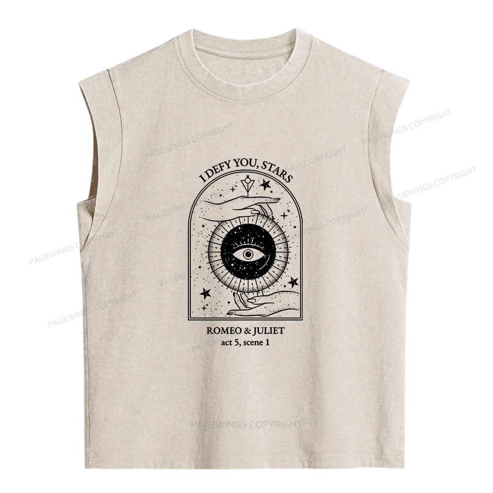 Pagewings Renaissance Poet Bookish Women's Washed Tank Top