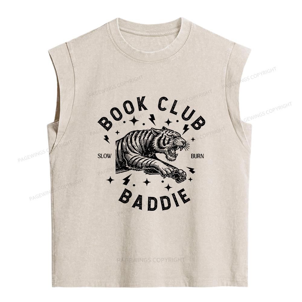 Pagewings Book Club Women's Washed Tank Top