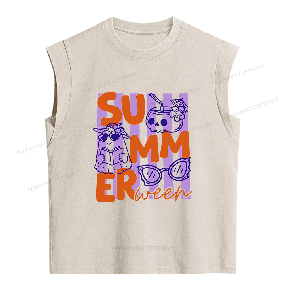 Pagewings Summerween Women's Washed Tank Top