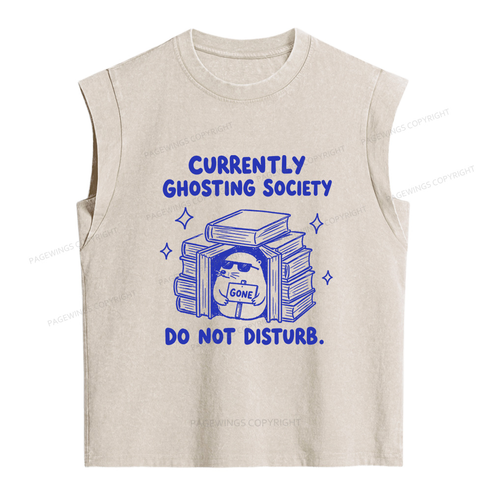 Pagewings Do Not Disturb Women's Washed Tank Top