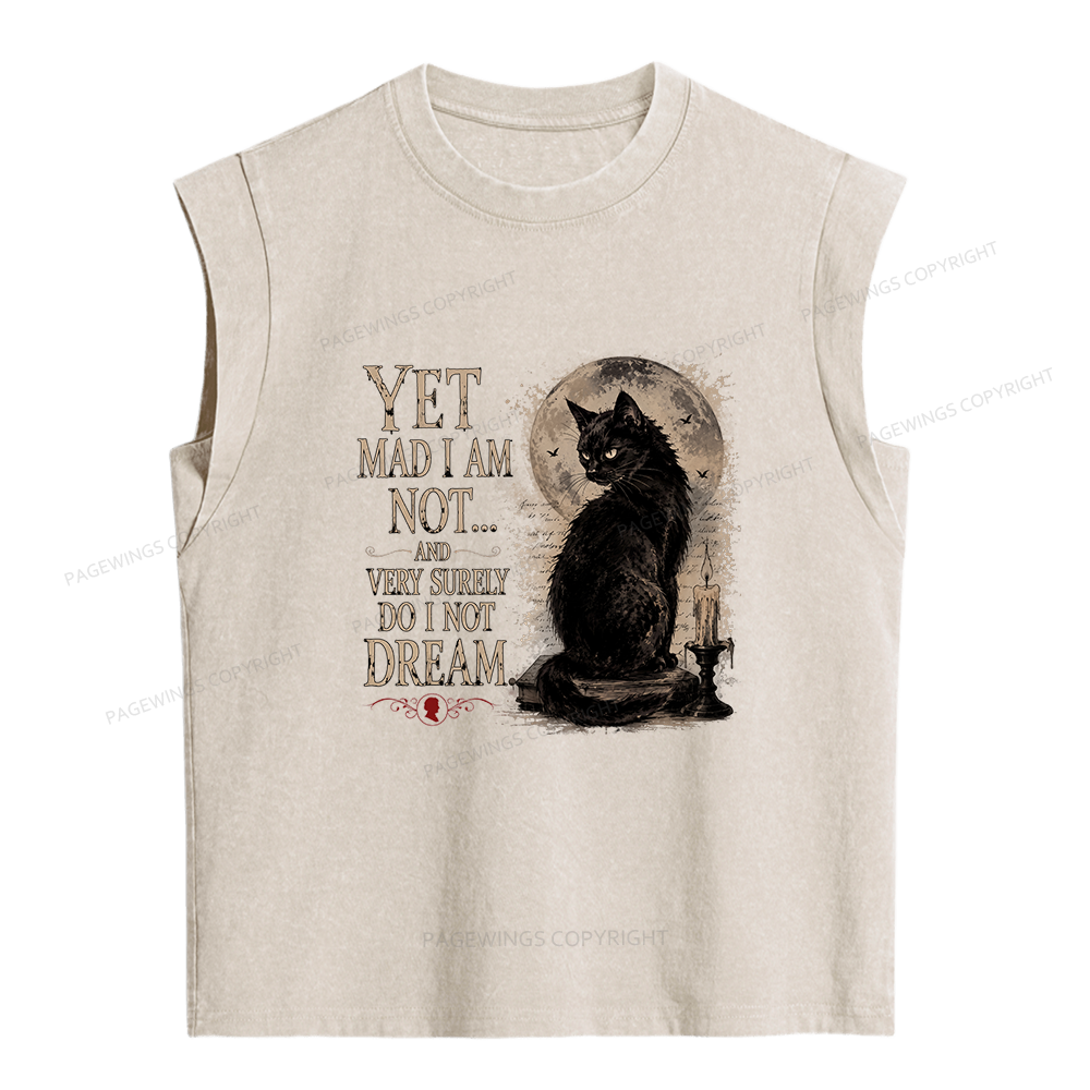 Pagewings Yet Mad I Am Not Women's Washed Tank Top