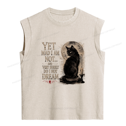 Pagewings Yet Mad I Am Not Women's Washed Tank Top