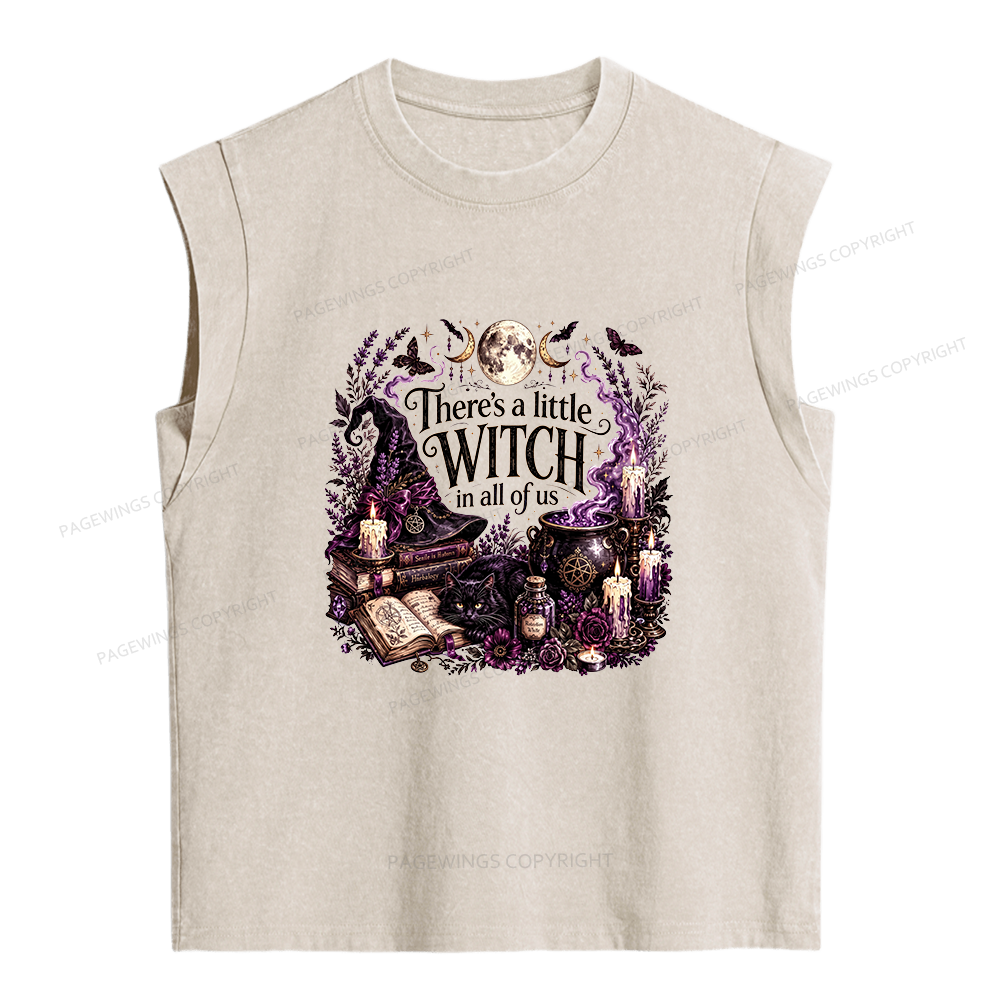 Pagewings Mystical Witchy Women's Washed Tank Top