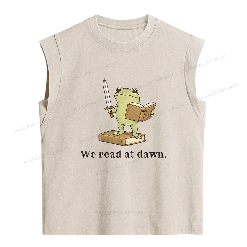 Pagewings We Read At Dawn Women's Washed Tank Top