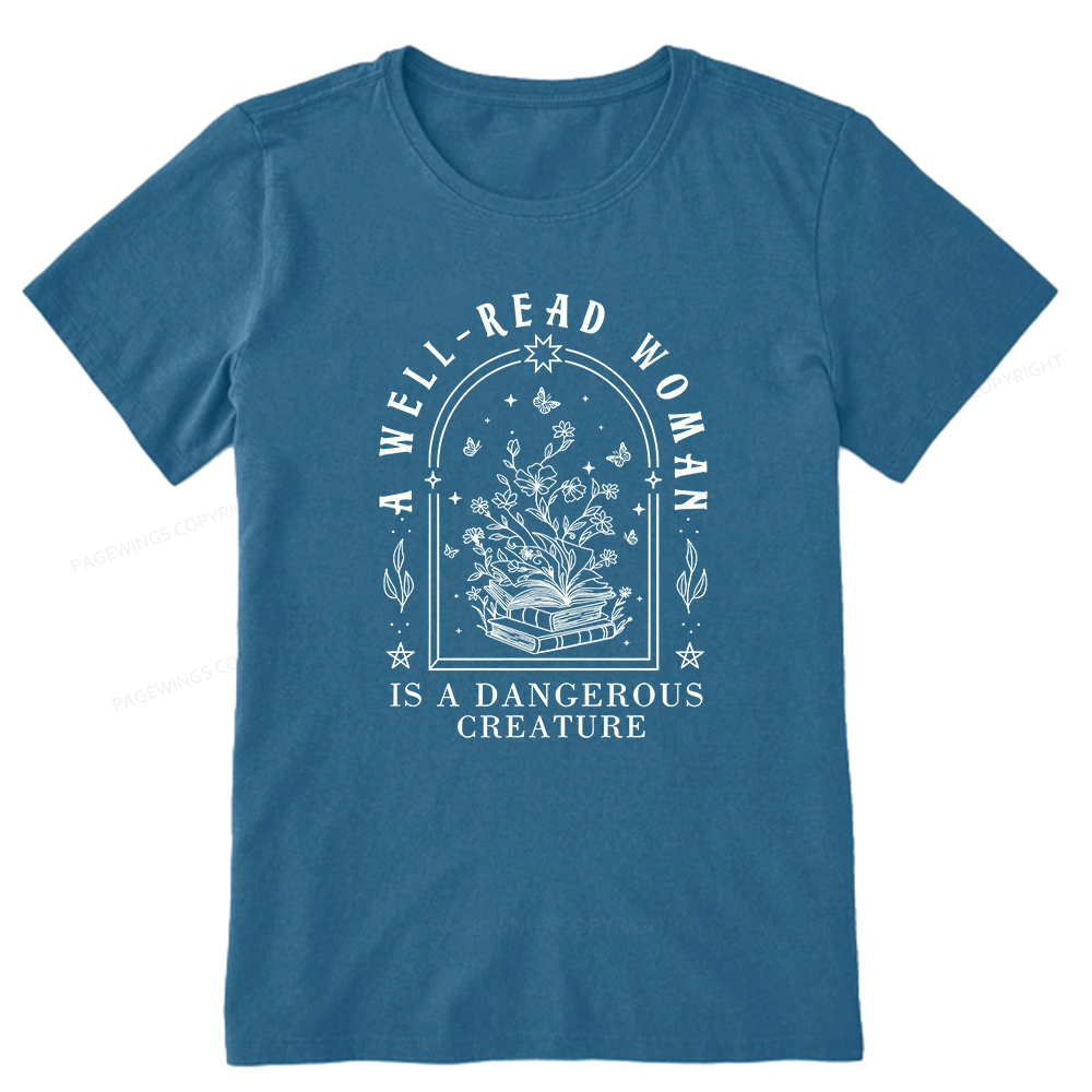 Pagewings A Well Read Woman Is A Dangerous Creature Unisex Classic T-shirt