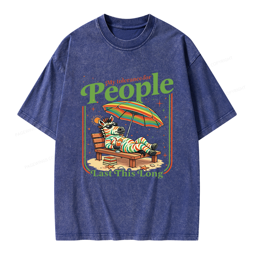 Pagewings Funny Zebra Unisex Washed T-shirt