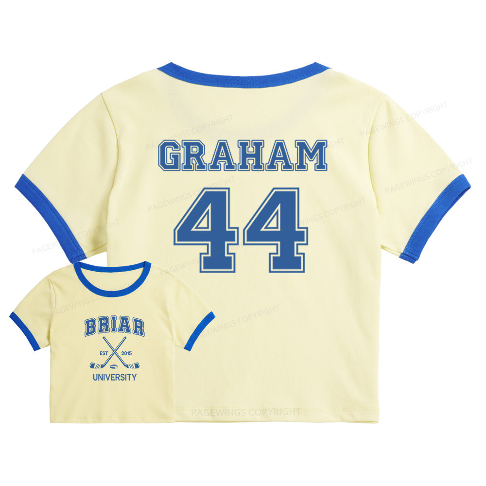 Pagewings Hockey Romance Baby Tee Cropped Ringer T-Shirt 