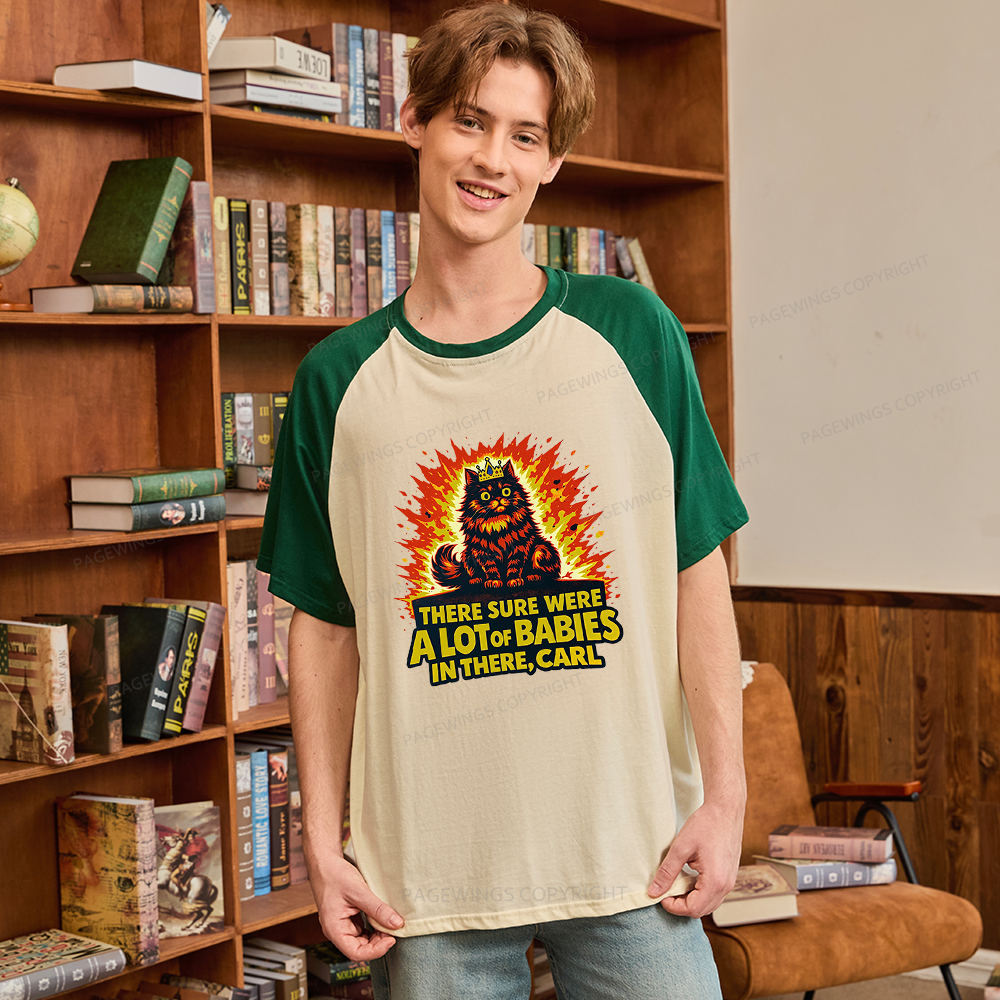 Pagewings A Lot Of Babies In There Raglan T-shirt