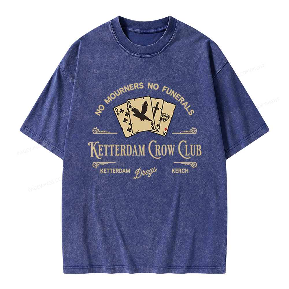 Pagewings Ketterdam Crow Club Unisex Washed T-shirt