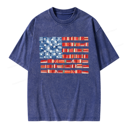 Pagewings Book Flag Unisex Washed T-shirt