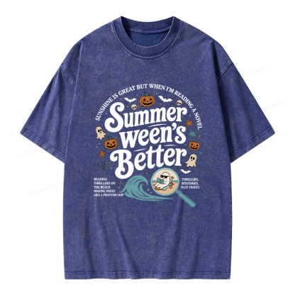 Pagewings Summer Ween's Better Unisex Washed T-shirt
