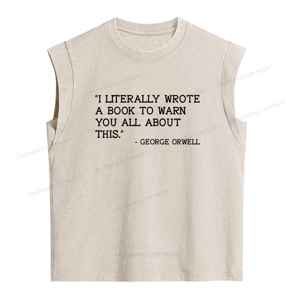 Pagewings I Literally Wrote A Book To Warn Women's Washed Tank Top