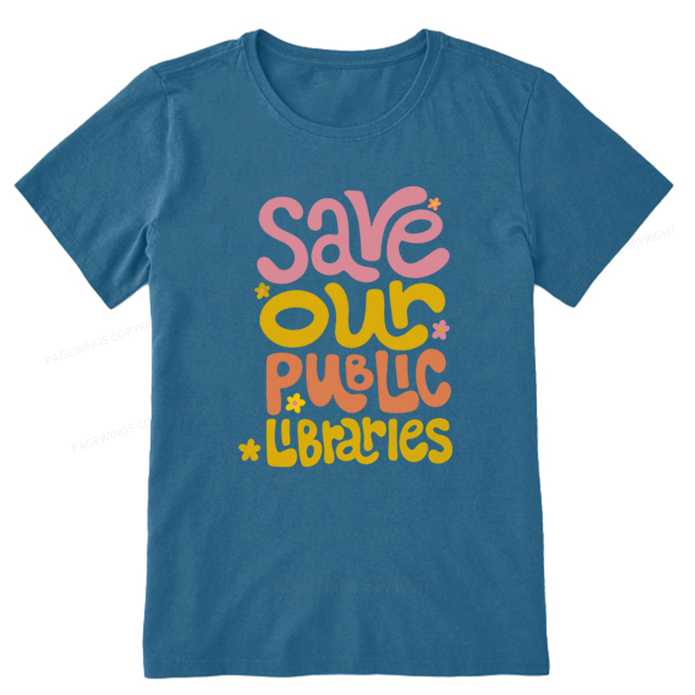 Pagewings Save Our Public Libraries Unisex Classic T-shirt