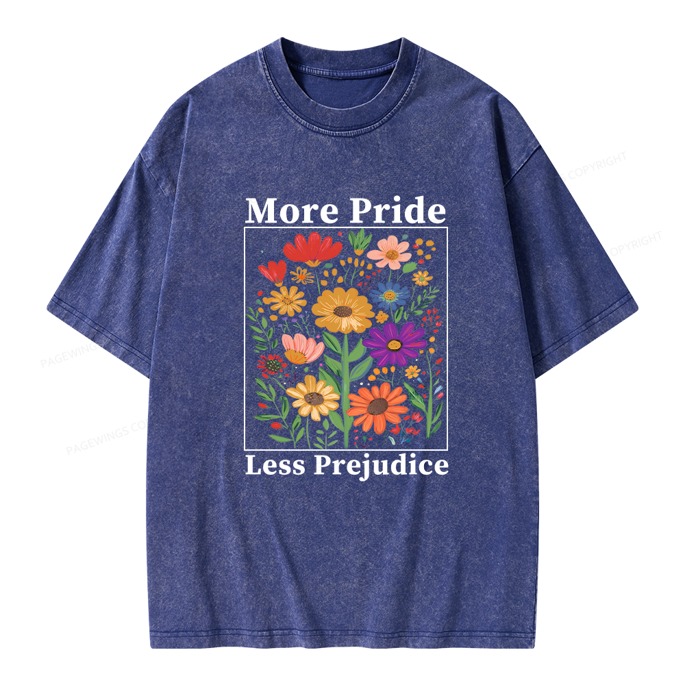 Pagewings More Pride Less Prejudice Unisex Washed T-shirt