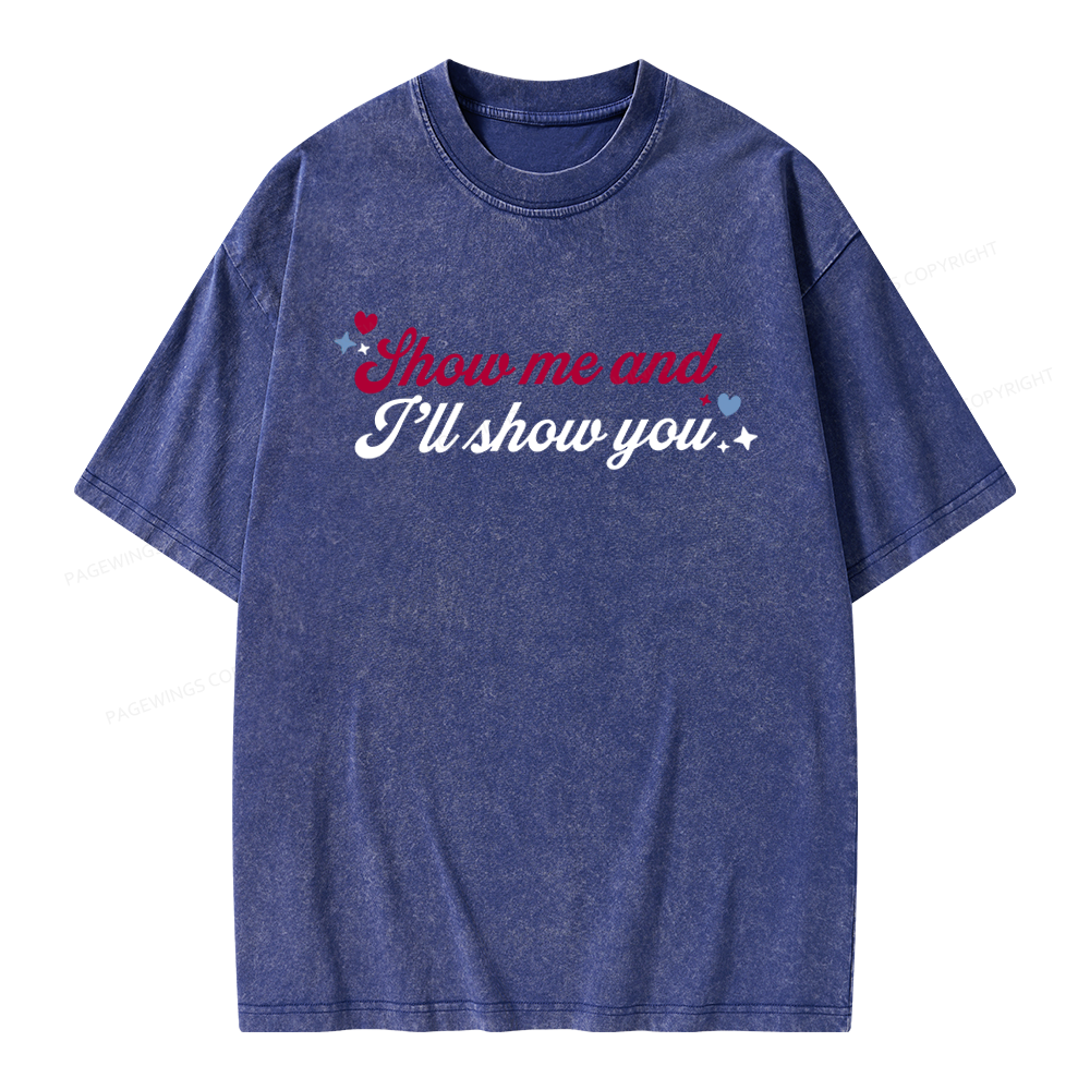 Pagewings Show Me And I'll Show You Unisex Washed T-shirt