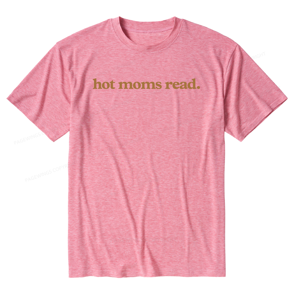 Pagewings Soft Hot Moms Read Unisex Heather T-Shirt