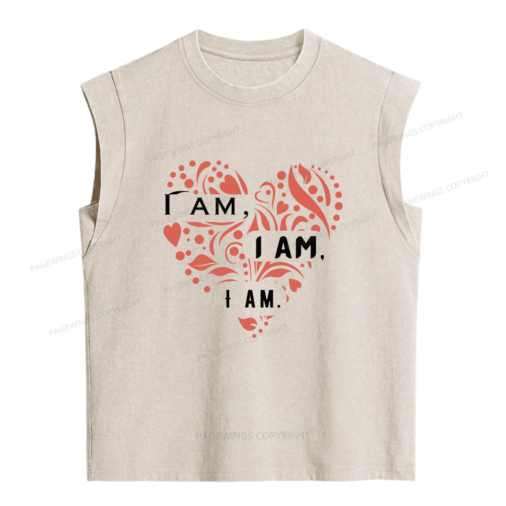 Pagewings I Am Women's Washed Tank Top
