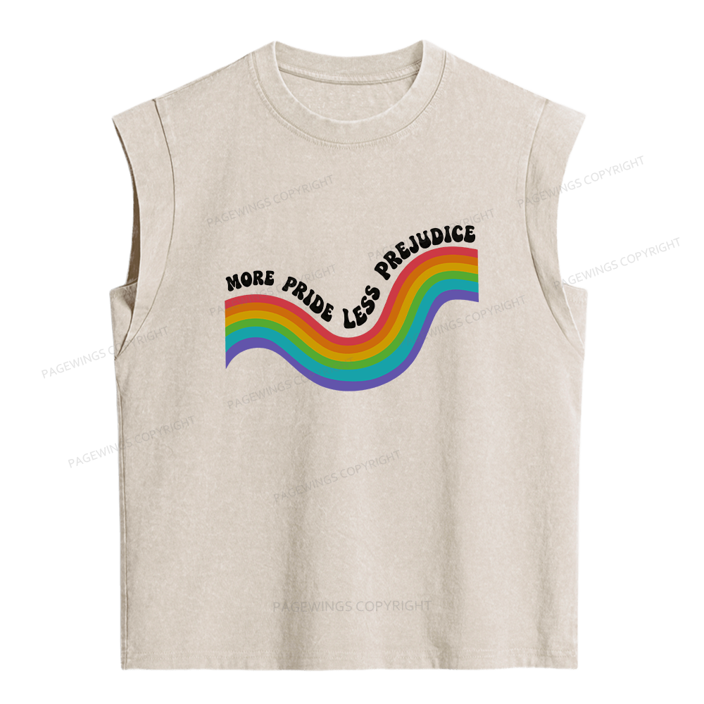 Pagewings More Pride Less Prejudice Women's Washed Tank Top