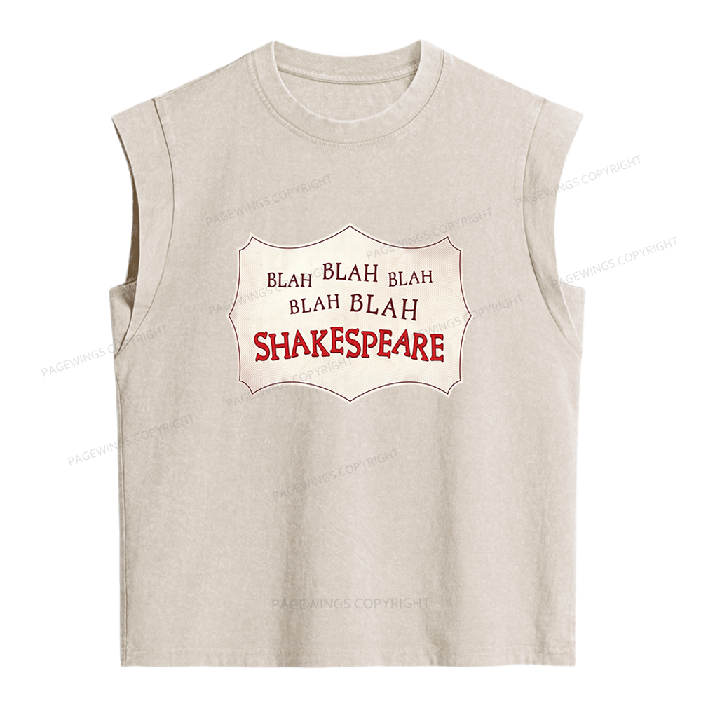 Pagewings Blah Blah Blah Women's Washed Tank Top