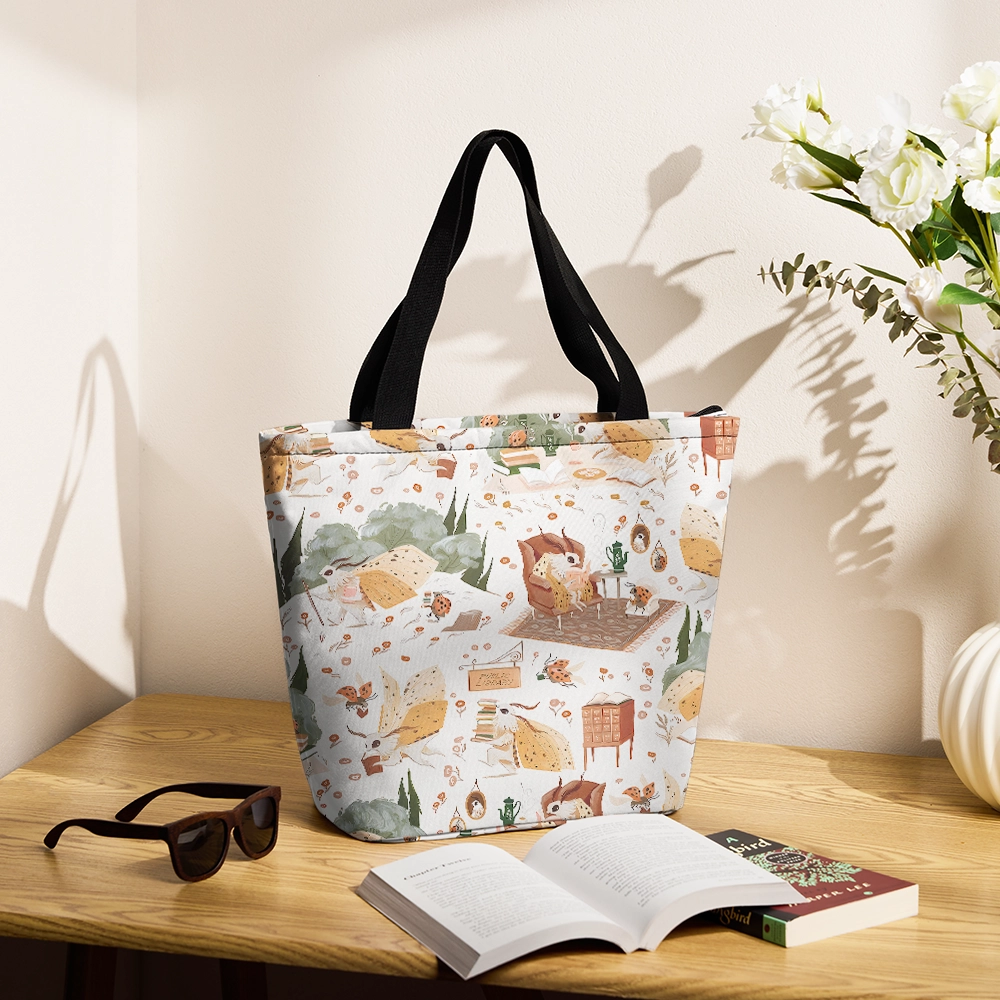 Pagewings A Day Without Reading Is Like... Just Kidding Large Zippered Tote Bag