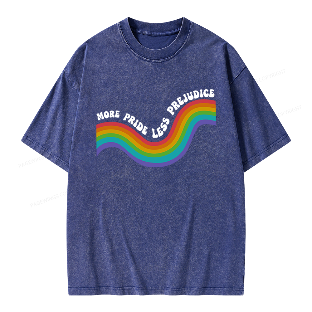 Pagewings More Pride Less Prejudice Unisex Washed T-shirt