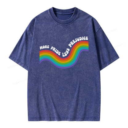 Pagewings More Pride Less Prejudice Unisex Washed T-shirt