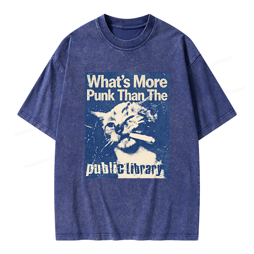 Pagewings What's More Punk Than The Public Library Unisex Washed T-shirt
