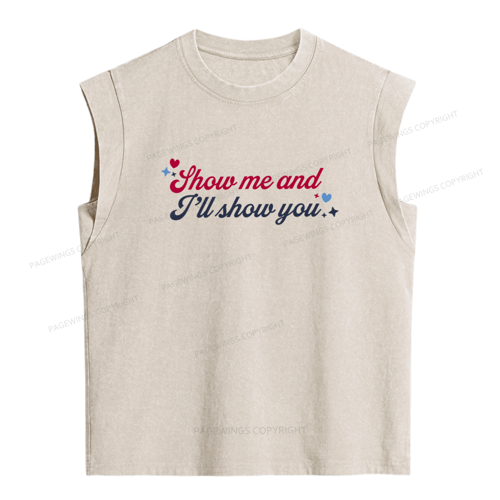 Pagewings Show Me And I'll Show You Women's Washed Tank Top