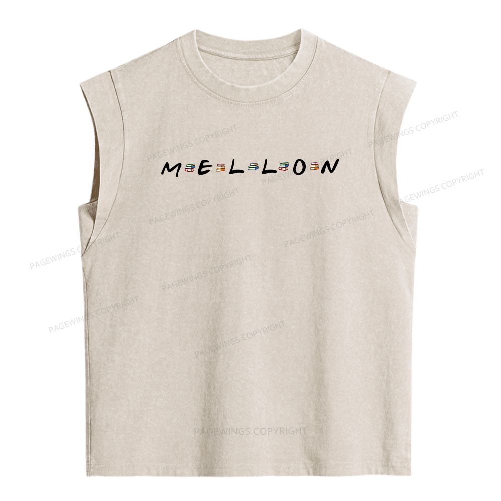 Pagewings Fantasy Books Lover Women's Washed Tank Top
