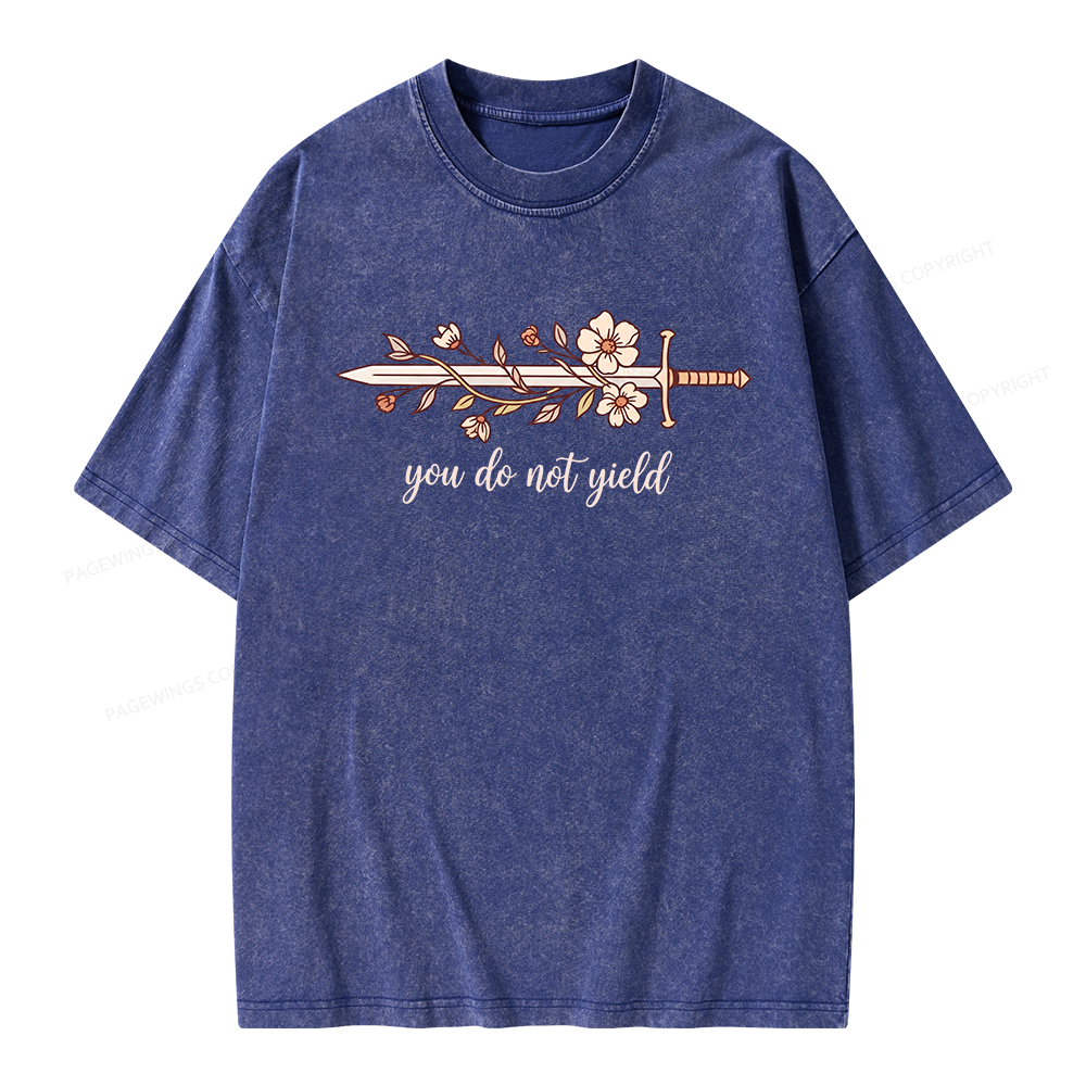 Pagewings You Do Not Yield Unisex Washed T-shirt