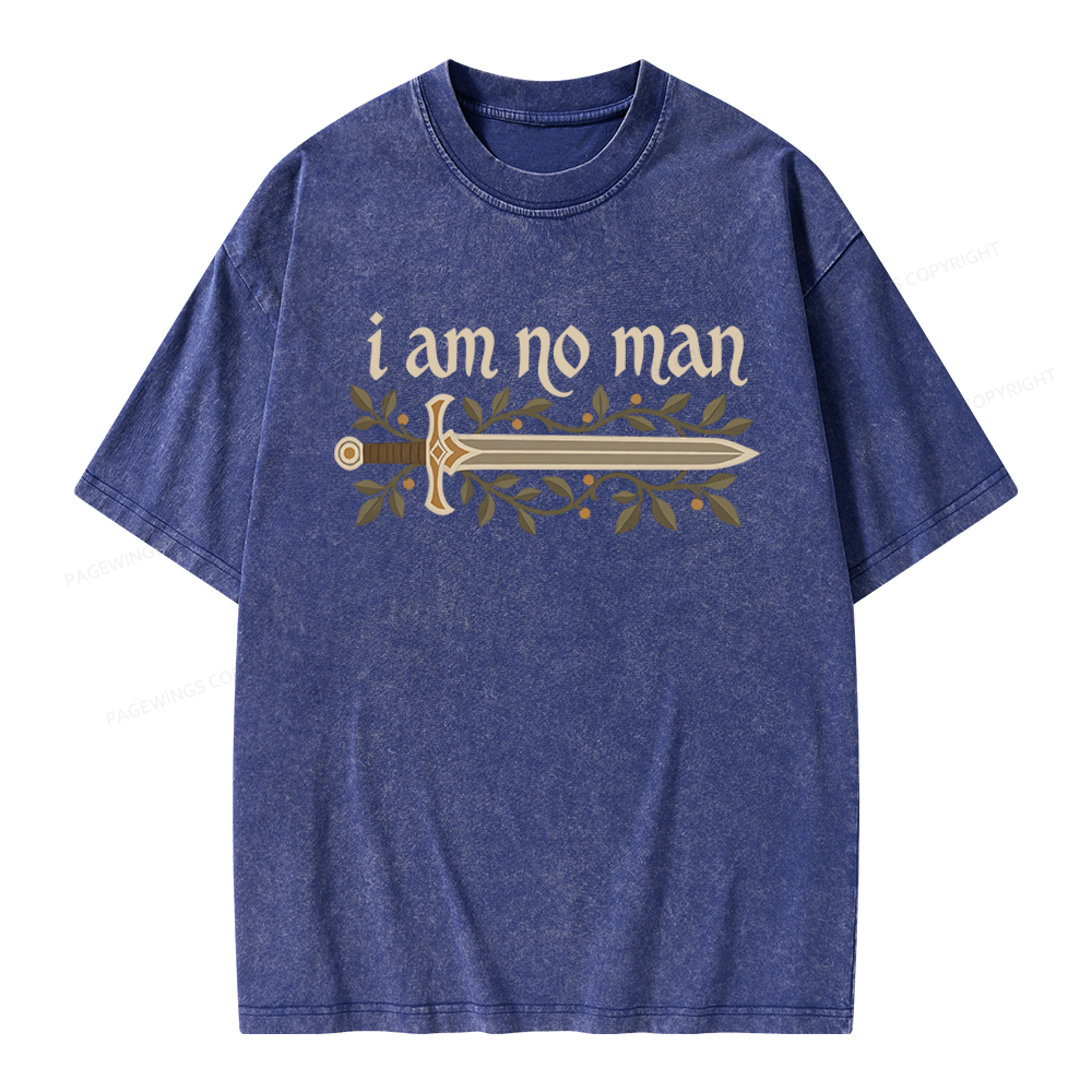 Pagewings I Am No Man Unisex Washed T-shirt