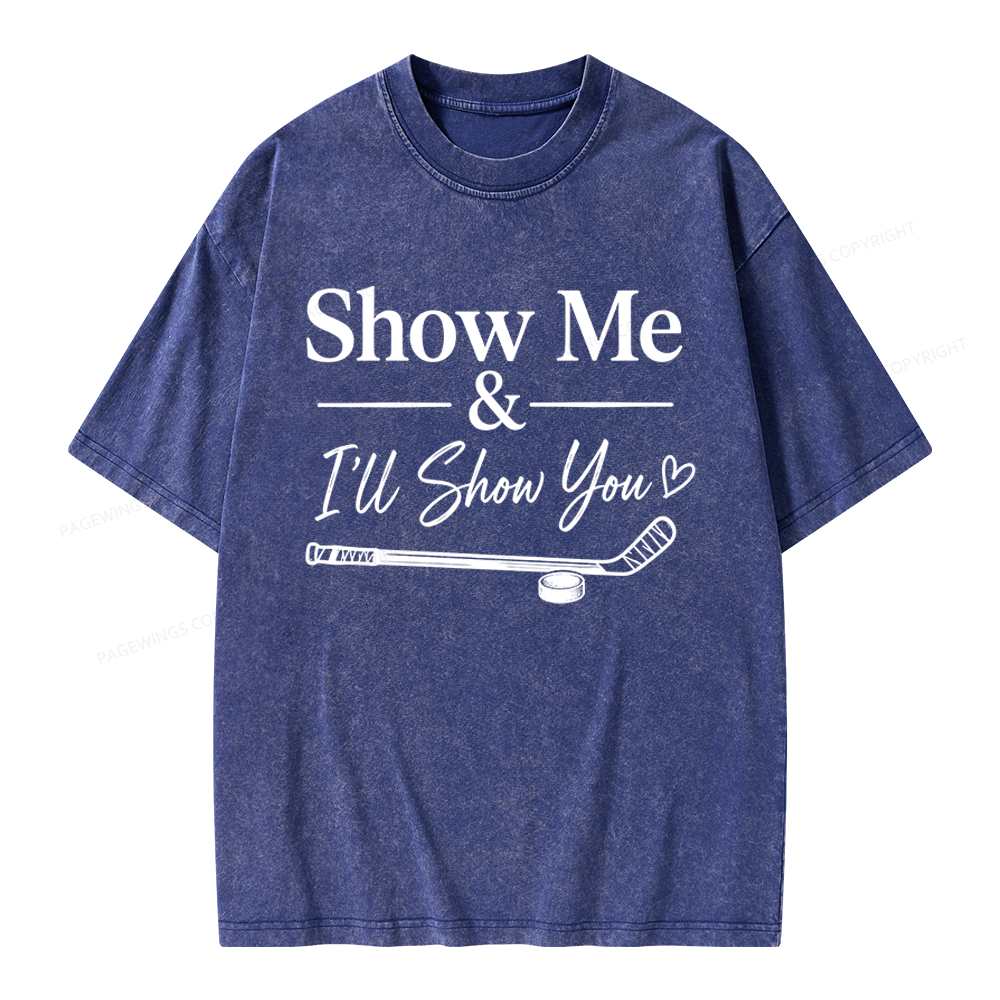Pagewings Show Me And I'll Show You Unisex Washed T-shirt