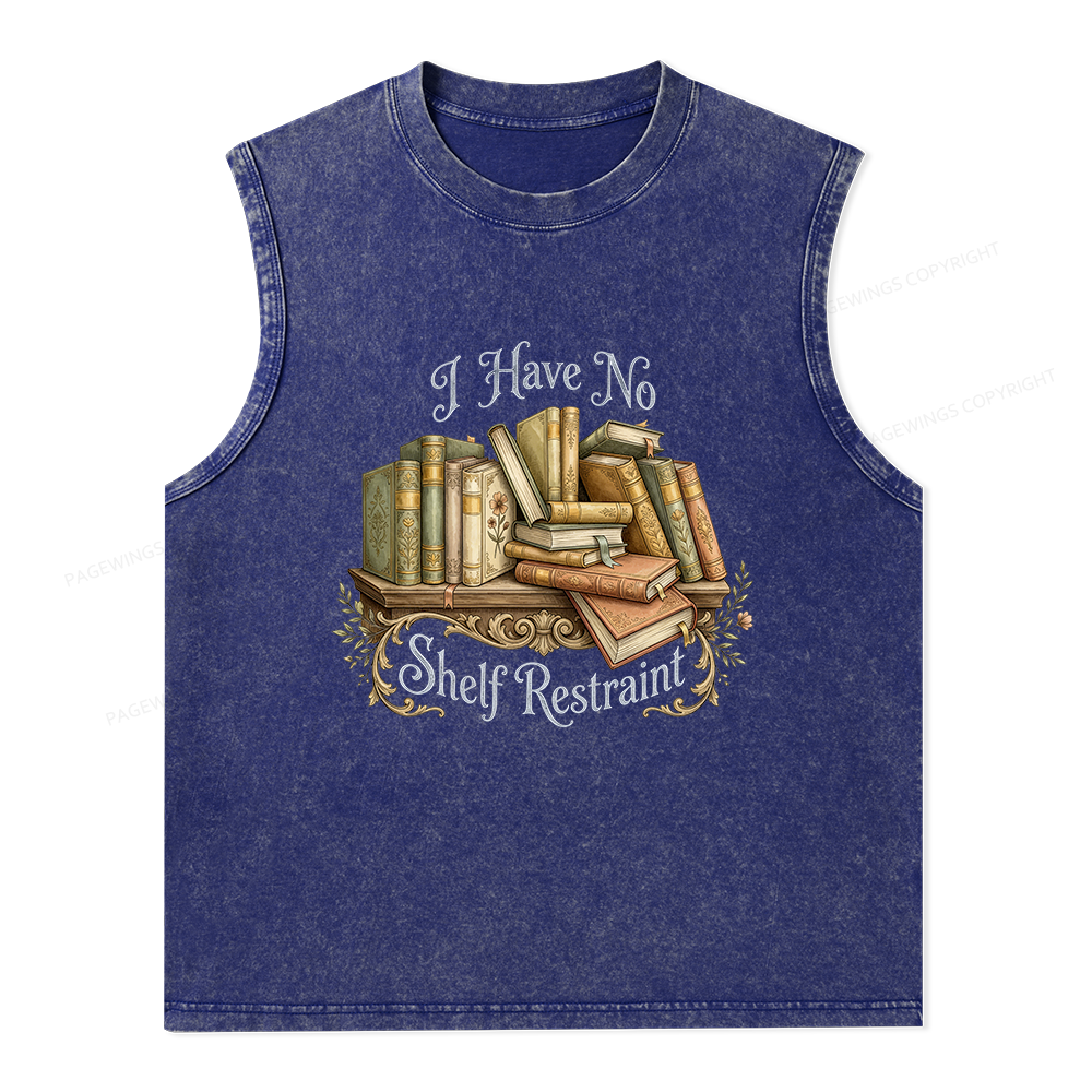 Pagewings I Have No Shelf Restraint Unisex Washed Tank Top