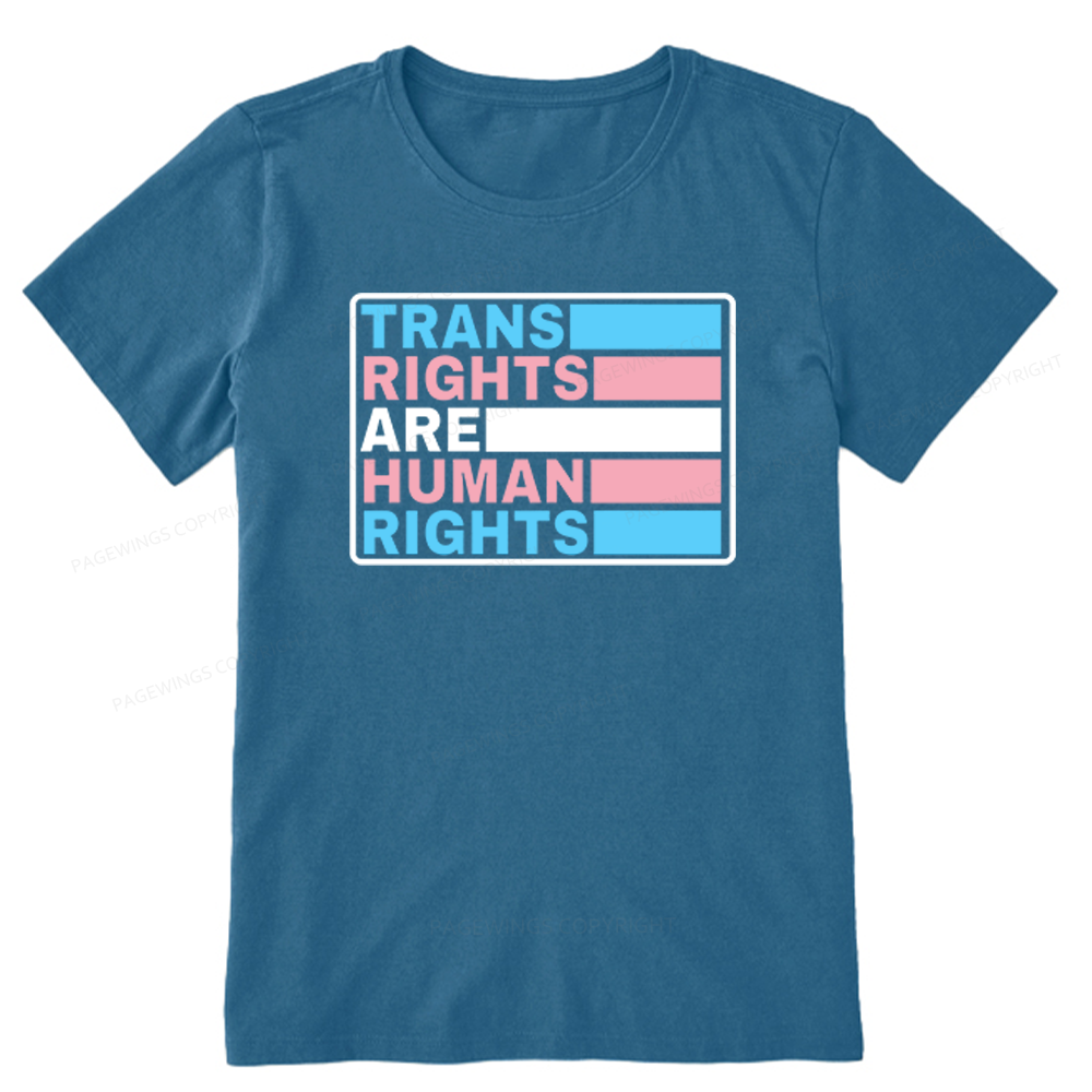 Pagewings Trans Rights Are Human Rights Unisex Classic T-shirt