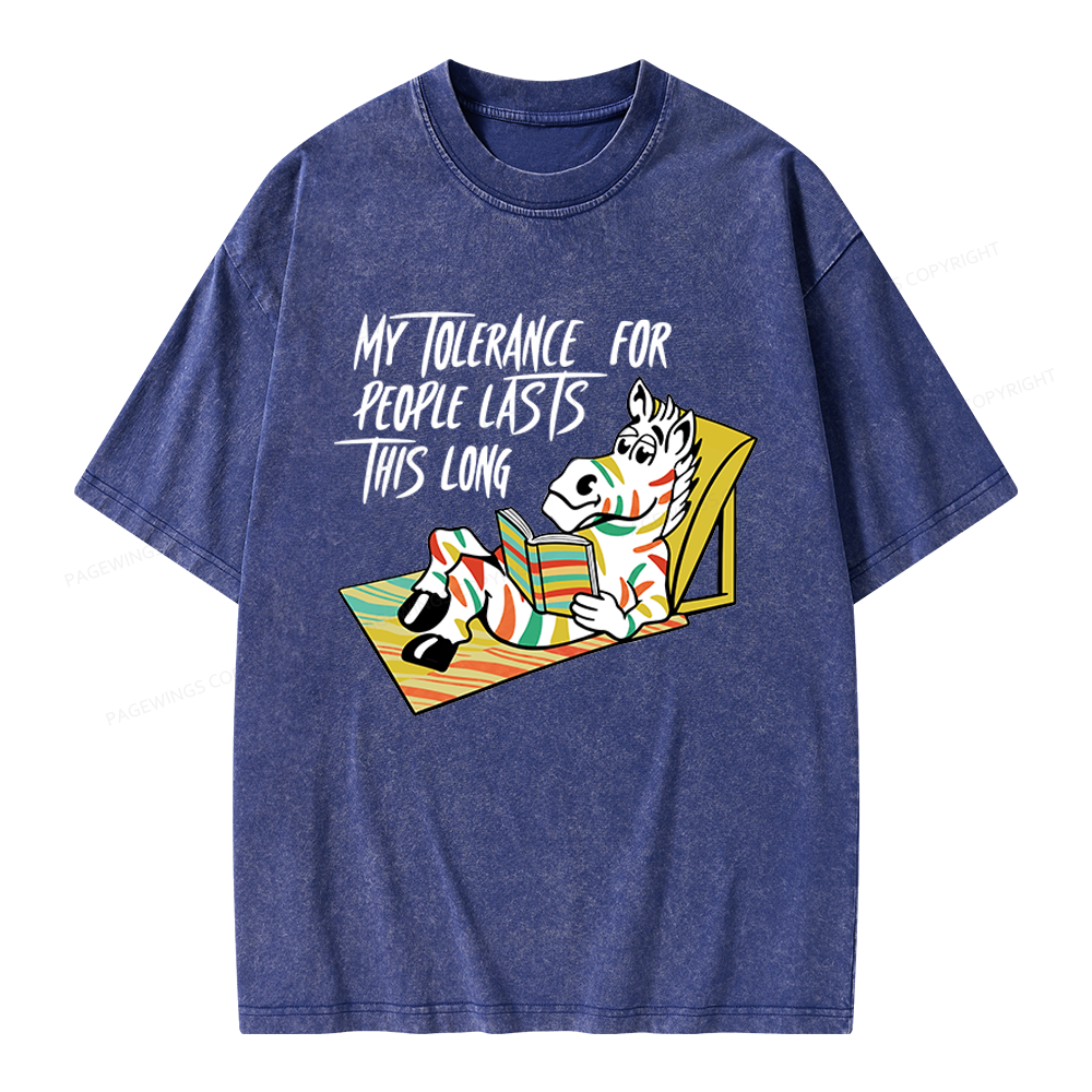 Pagewings Funny Zebra Unisex Washed T-shirt