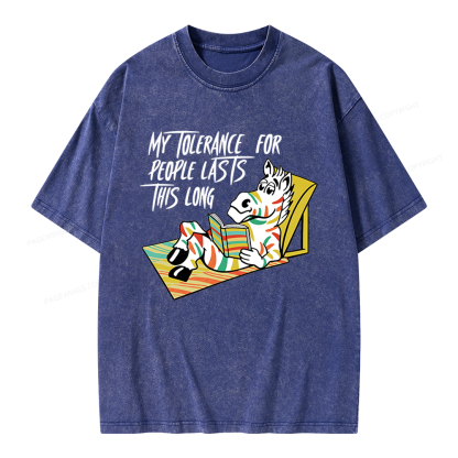 Pagewings Funny Zebra Unisex Washed T-shirt