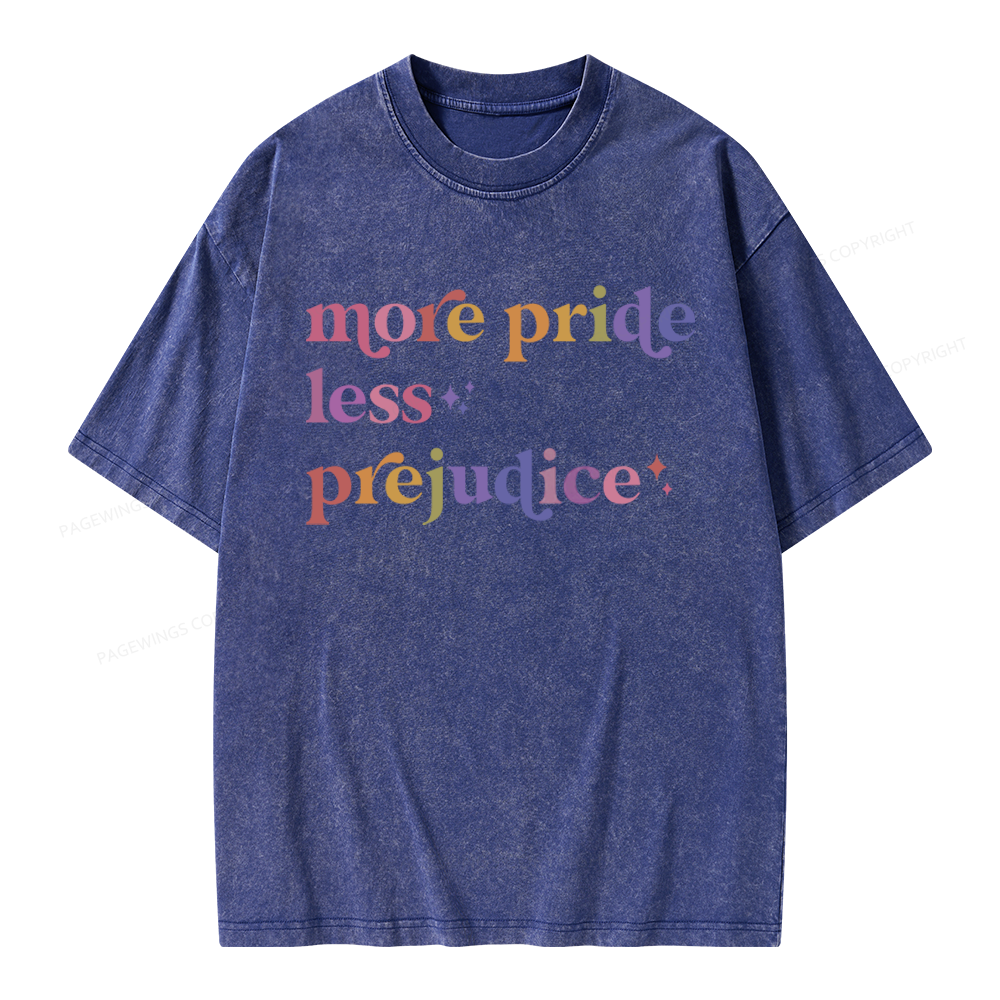 Pagewings More Pride Less Prejudice Unisex Washed T-shirt